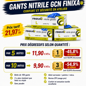 Promotion Gants L  ------  nitrile GCN09 FINIXA